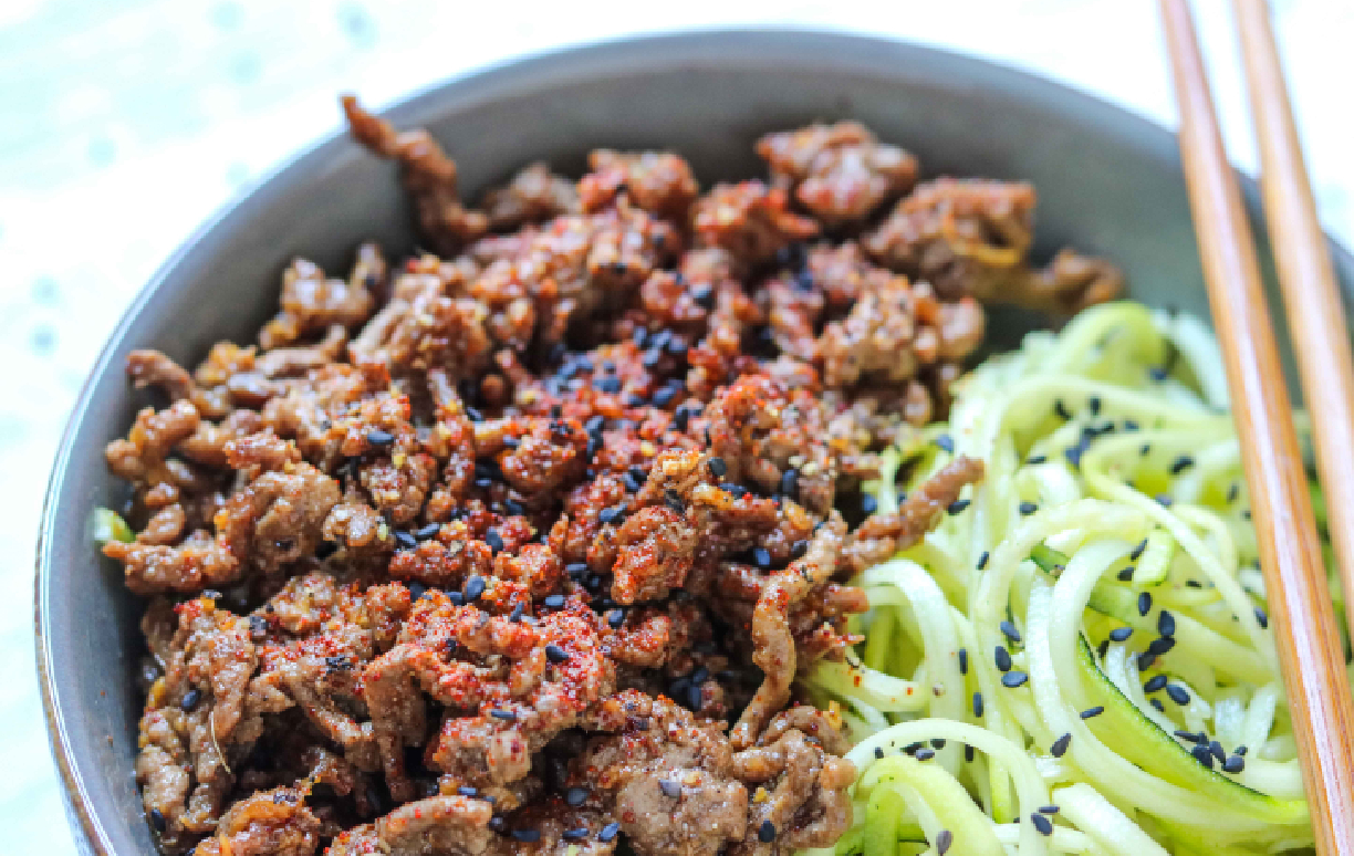 SESAME & GINGER BEEF ZOODLES RECIPE